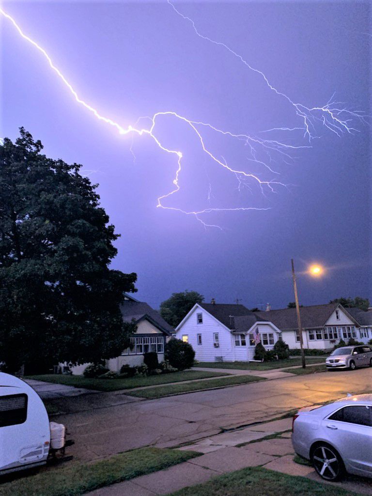 Lightning from Tuesday, Aug. 10 storm